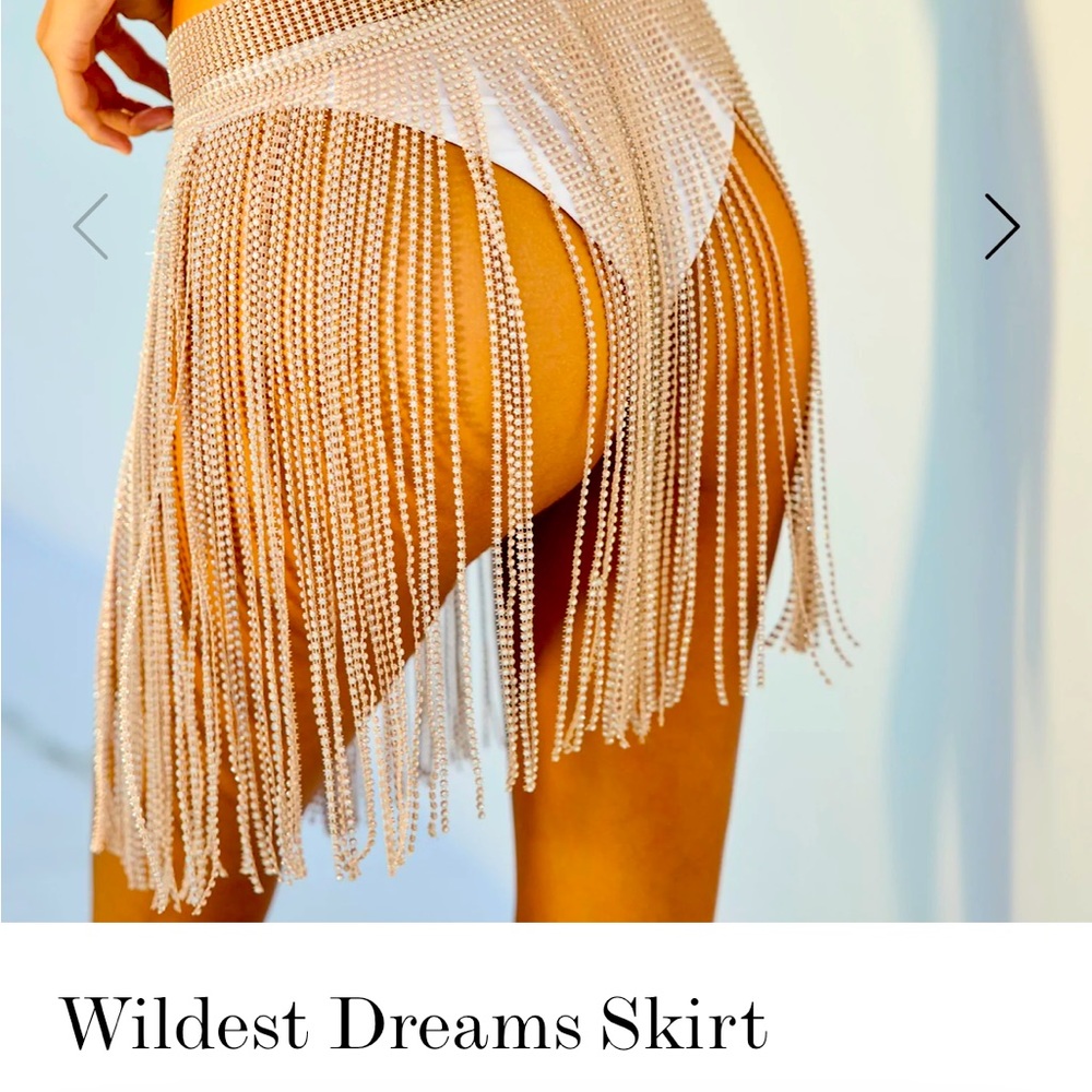 Beach Bunny wildest dreams swim cover up crystal skirt never worn! tags still on